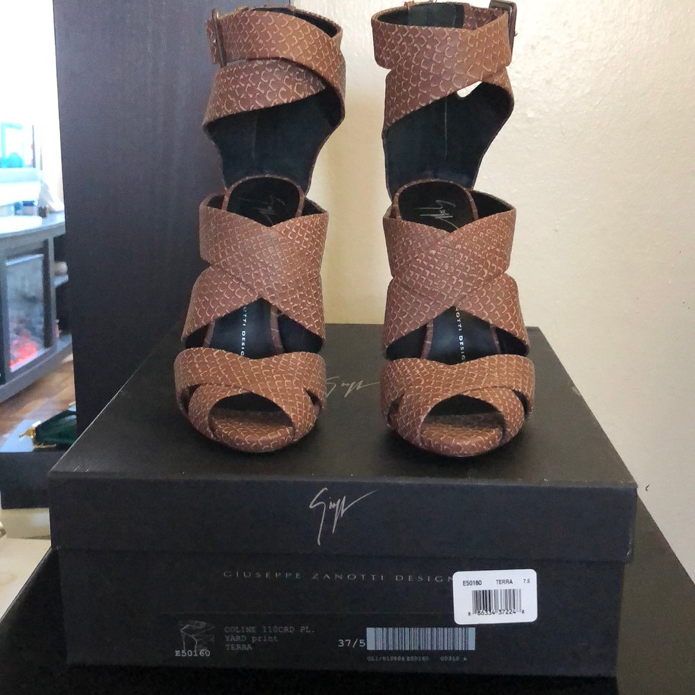 Giuseppe Zanotti yard print Terra